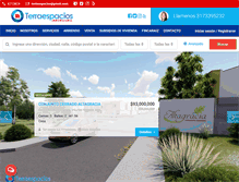 Tablet Screenshot of inmobiliariaterraespacios.com